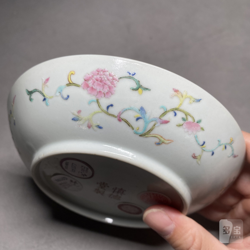 清道光 粉彩婴戏图盘 - 图14